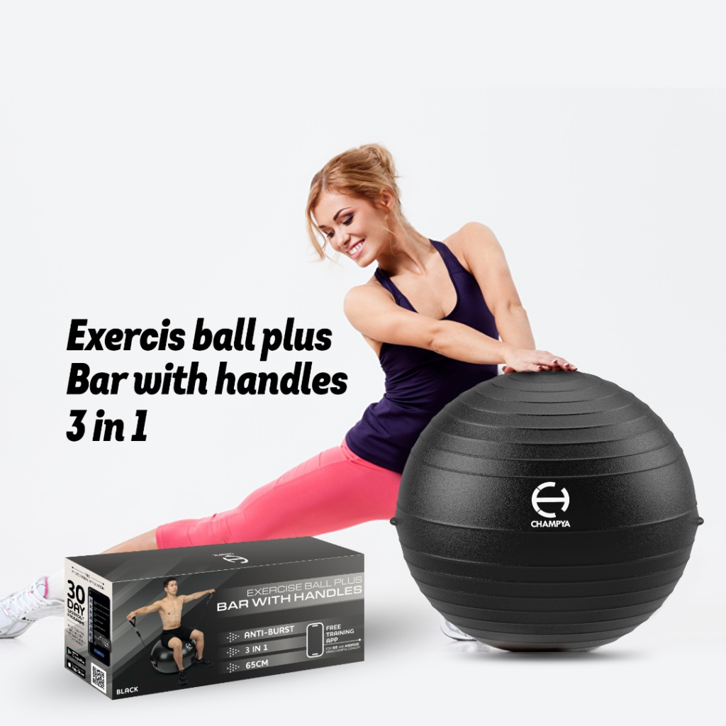 Exercise ball and bar